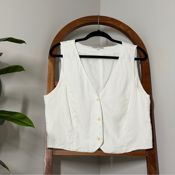 Madewell Jackets & Blazers - Madewell 14 White 100% Linen Vest